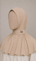 Jersey instant hijab Almond