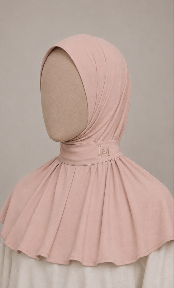 Jersey instant hijab soft pink