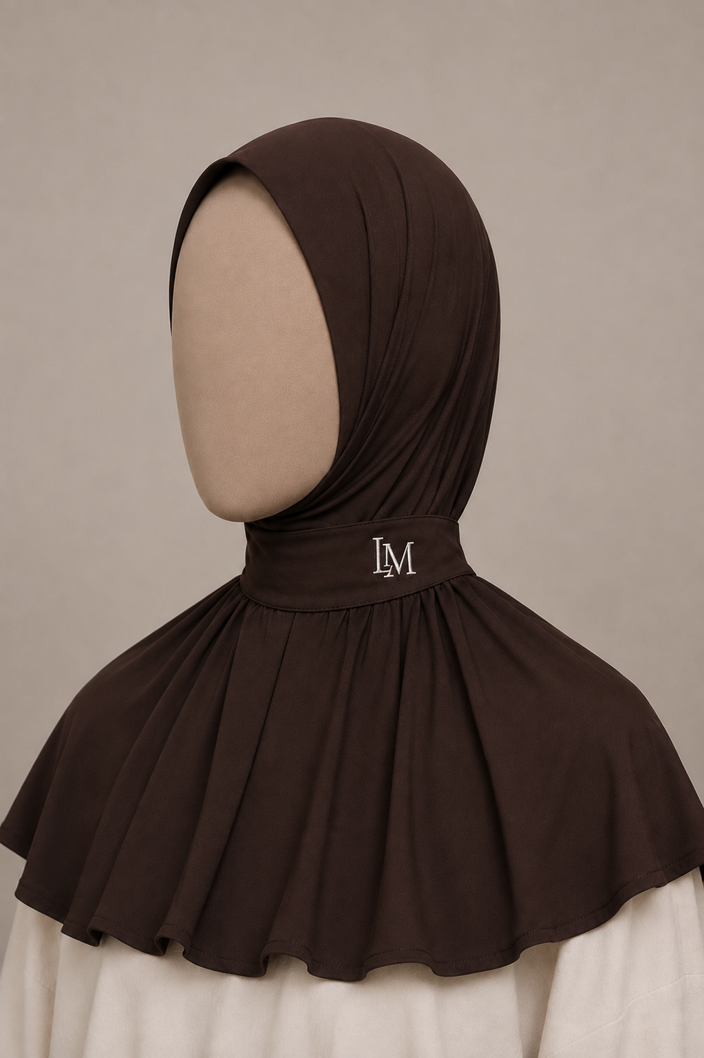 Jersey instant hijab Chocolate Brown